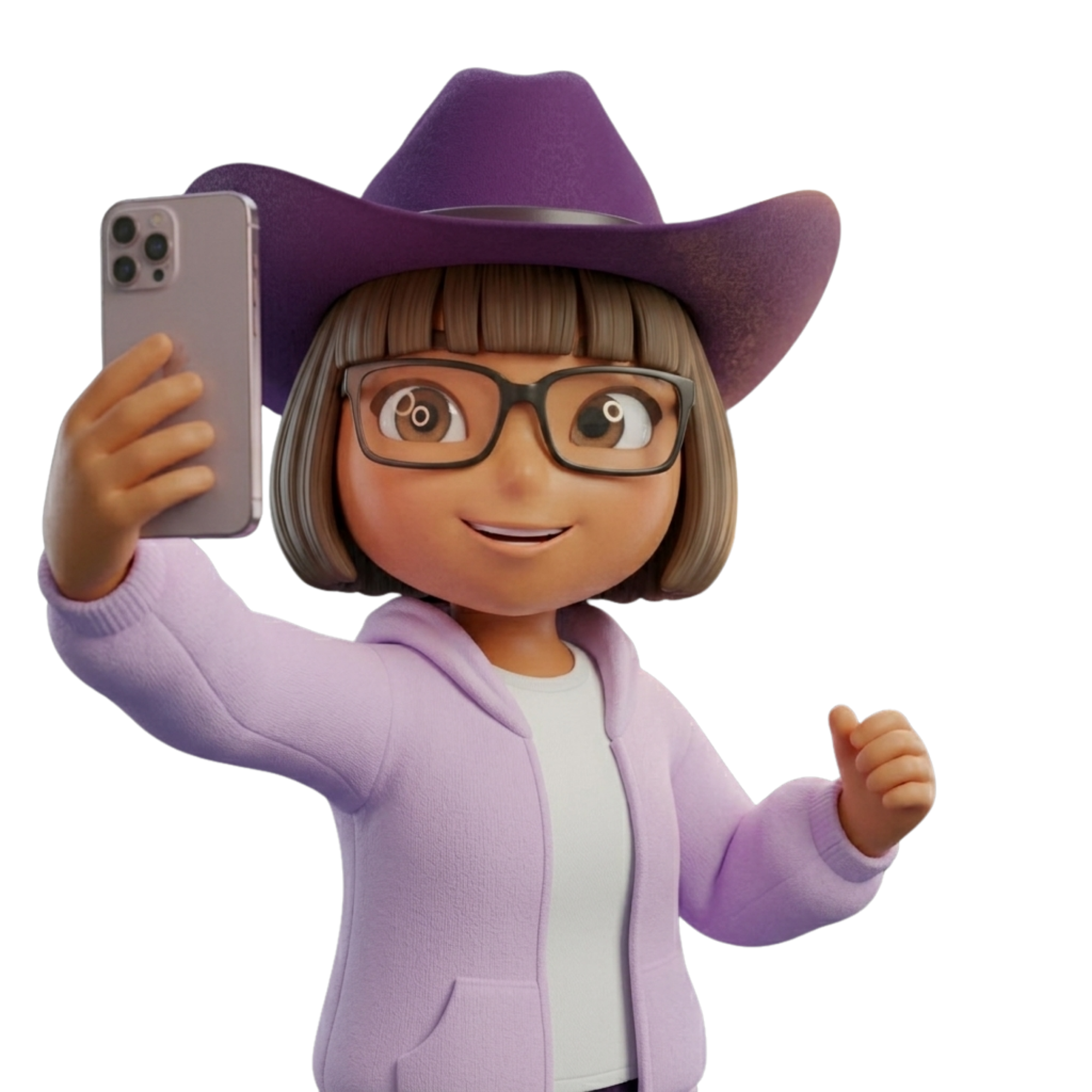 Dora creating engaging selfie-style content for Instagram carousel ads